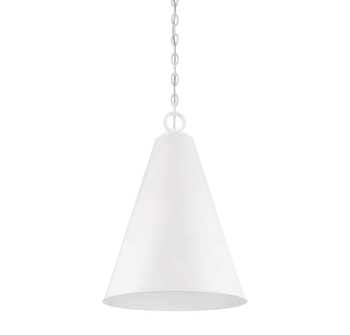 Image 3 1-Light Pendant in White more views