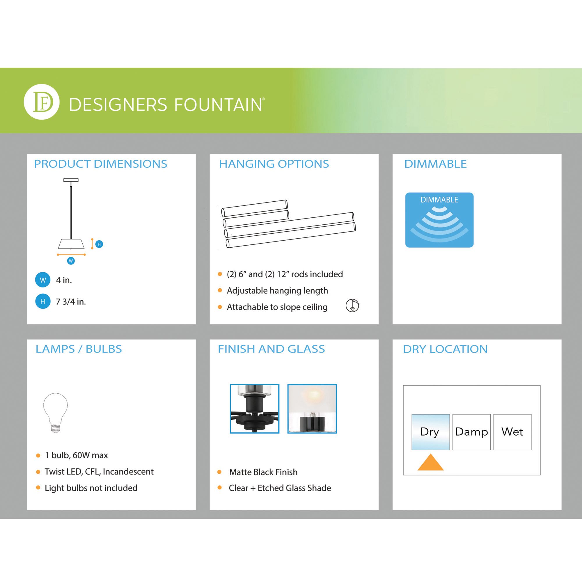 Image 3 1 Light Pendant more views