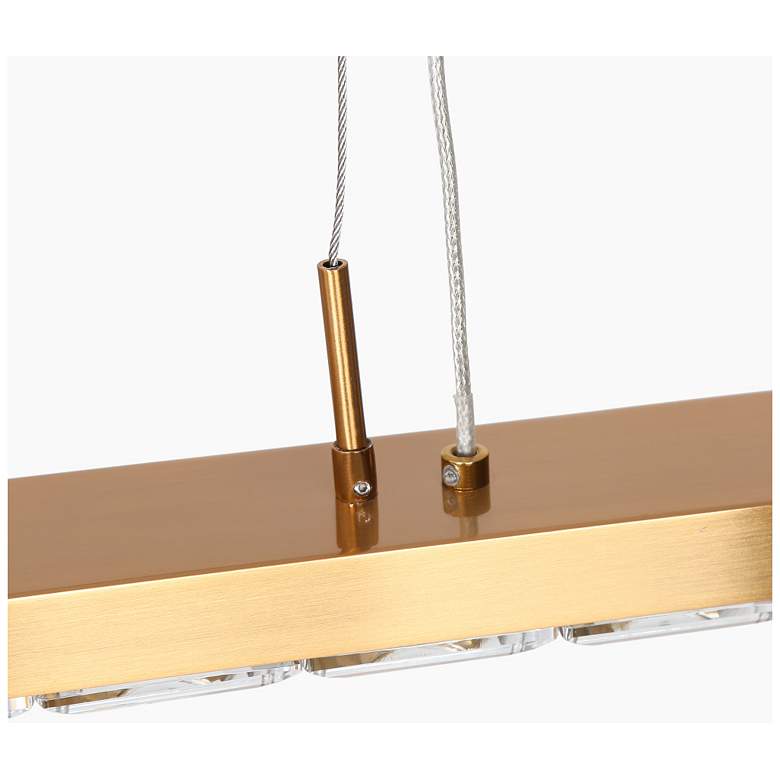 Image 3 1-light Plating Brass LED Chandelier with Crystal more views