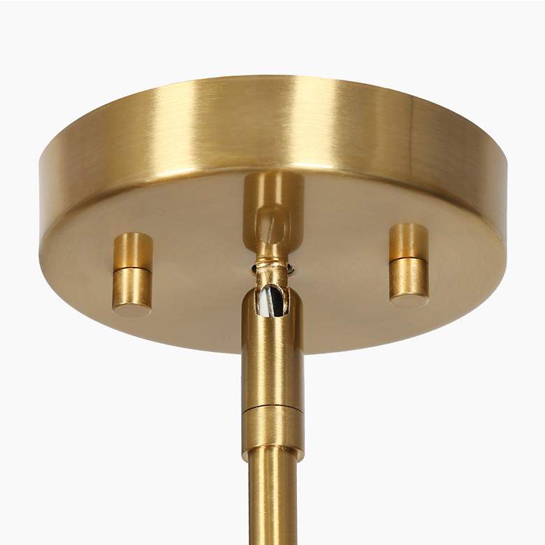 Image 3 1-light Plating Brass Pendant Lamp with Colored Glass more views
