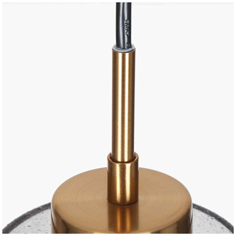 Image 3 1-light Plating Brass Pendant Lamp with seeded Glass more views