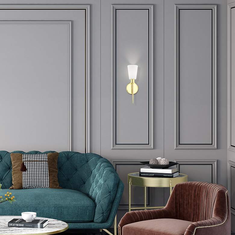 Image 5 1 Light Polished Brass ADA Wall Sconce more views