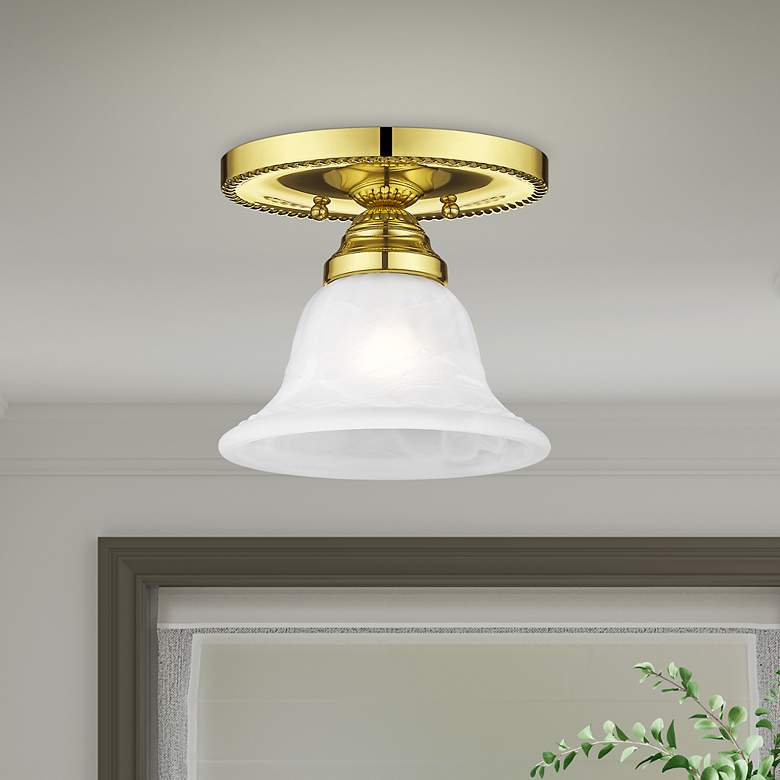 Image 1 1 Light Polished Brass Ceiling Mount