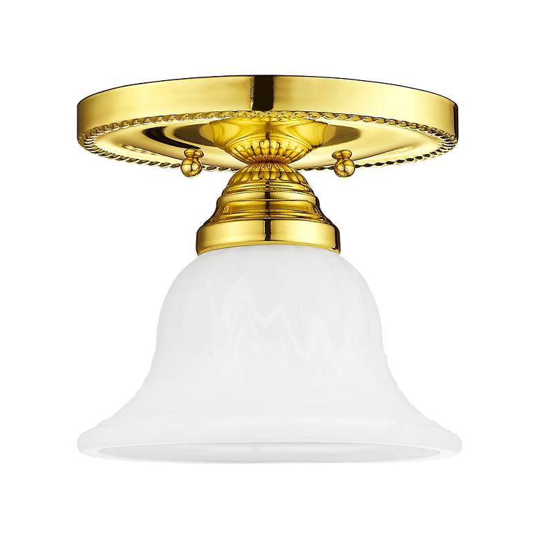 Image 3 1 Light Polished Brass Ceiling Mount more views