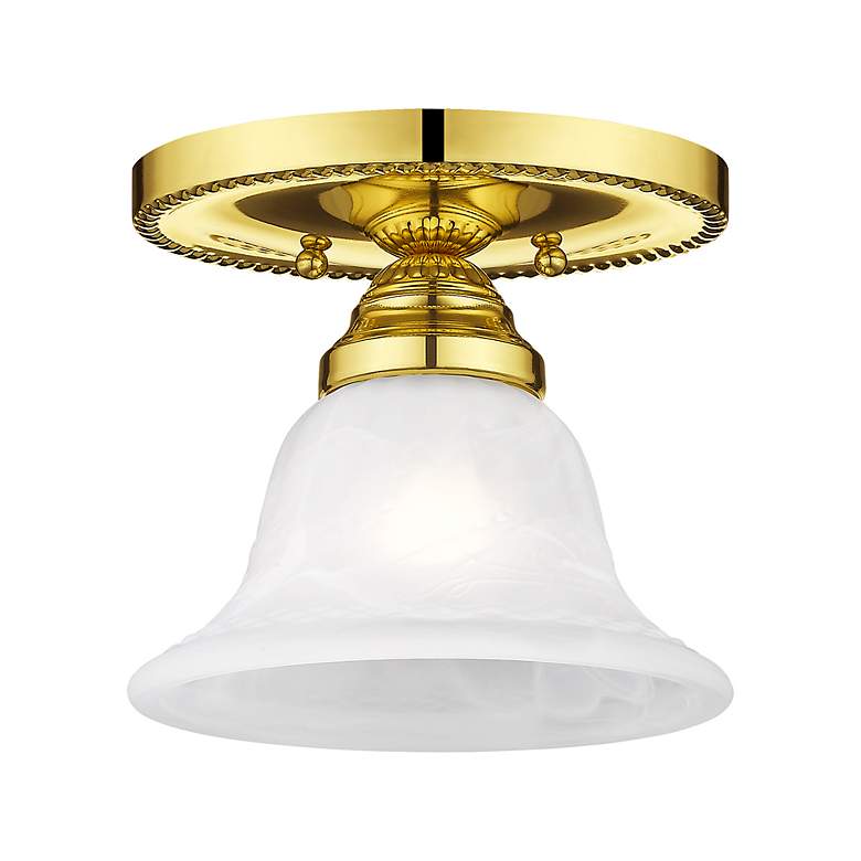 Image 4 1 Light Polished Brass Ceiling Mount more views