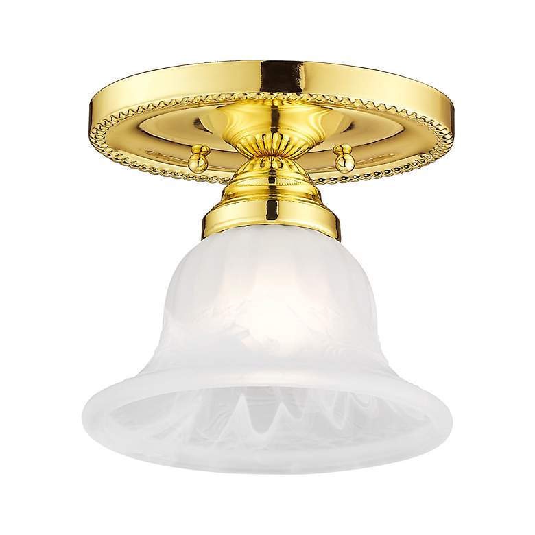 Image 5 1 Light Polished Brass Ceiling Mount more views