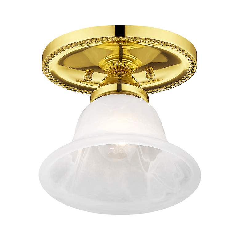 Image 6 1 Light Polished Brass Ceiling Mount more views