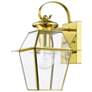 1 Light Polished Brass Outdoor Wall Lantern