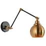1_1-Light Polished Brass Swing Arm Wall Light