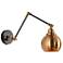 1-Light Polished Brass Swing Arm Wall Light