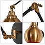 4_1-Light Polished Brass Swing Arm Wall Light more views