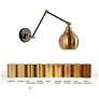 6_1-Light Polished Brass Swing Arm Wall Light more views