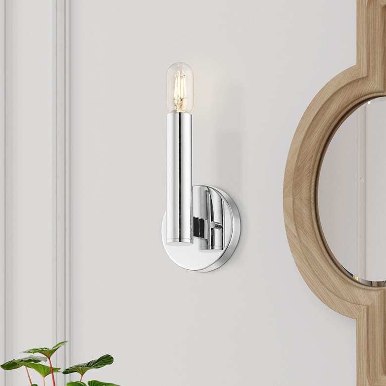 Image 1 1 Light Polished Chrome ADA Sconce
