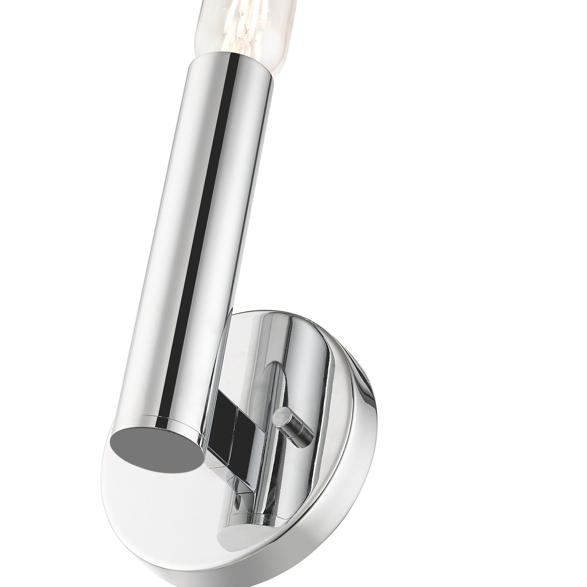 1 Light Polished Chrome ADA Sconce