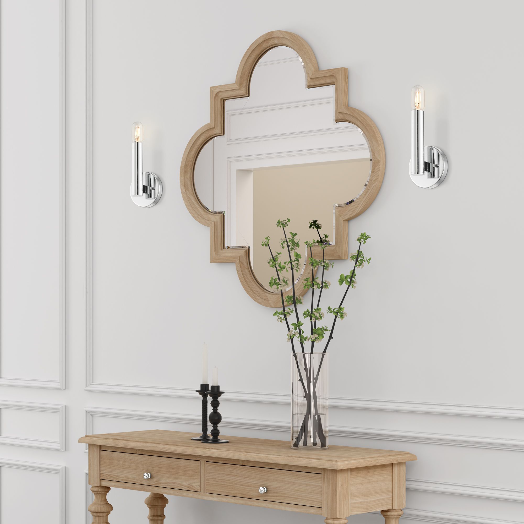 1 Light Polished Chrome ADA Sconce