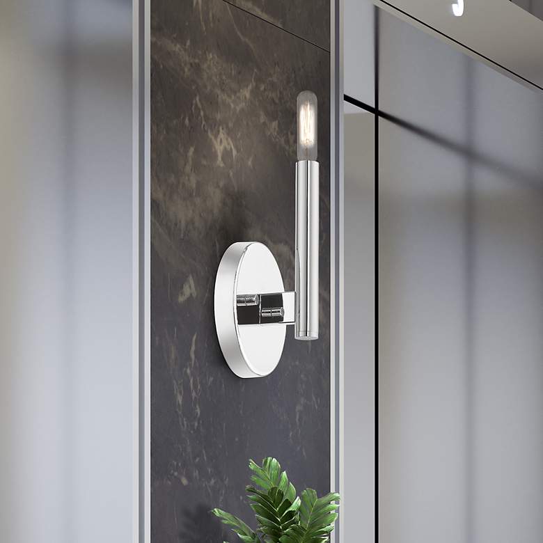 Image 1 1 Light Polished Chrome ADA Sconce