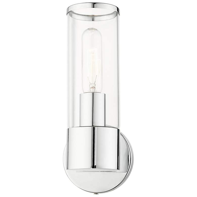 Image 6 1 Light Polished Chrome ADA Single Sconce more views