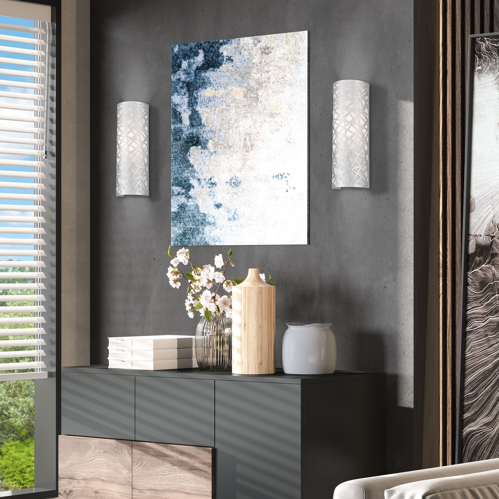 1 Light Polished Chrome ADA Wall Sconce