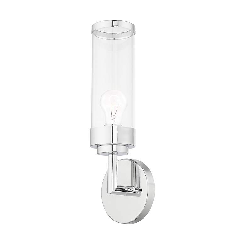 Image 7 1 Light Polished Chrome ADA Wall Sconce more views