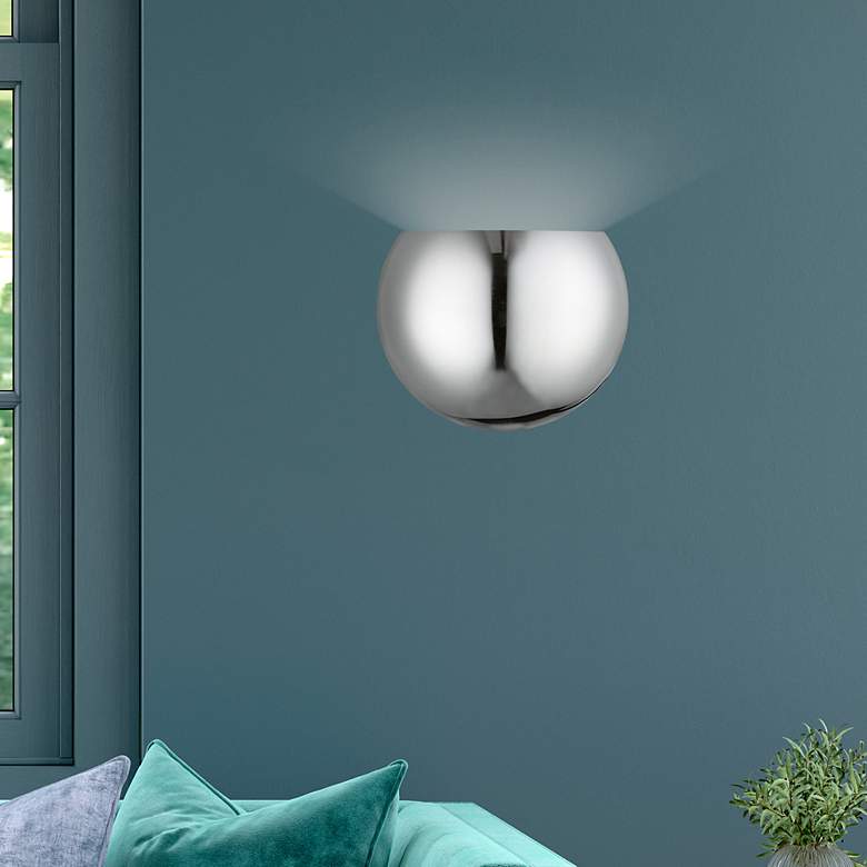 Image 1 1 Light Polished Chrome Wall Sconce
