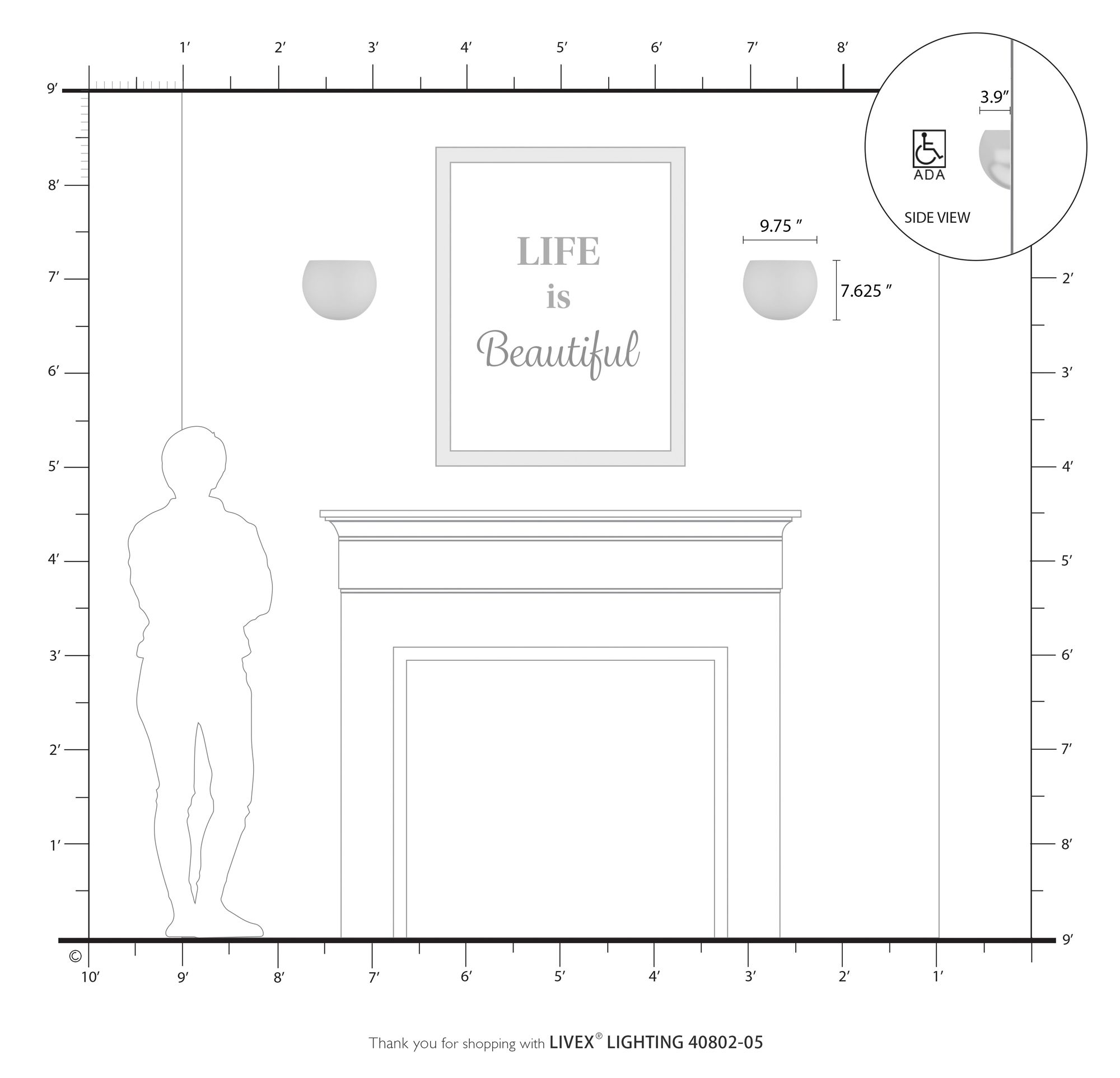 1 Light Polished Chrome Wall Sconce