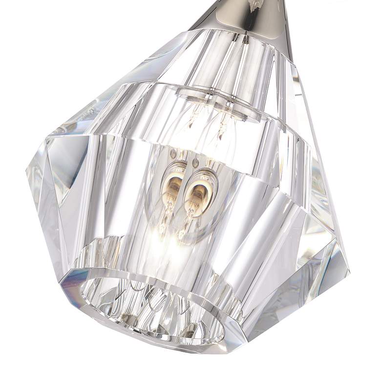 Image 7 1 Light Polished Nickel Crystal Semi-Flush more views