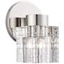 2_1 Light Polished Nickel Crystal Single Sconce