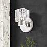 1_1 Light Polished Nickel Crystal Single Sconce