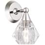 2_1 Light Polished Nickel Crystal Single Sconce