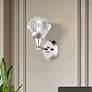 1_1 Light Polished Nickel Crystal Single Sconce