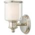 1 Light Polished Nickel Wall Sconce