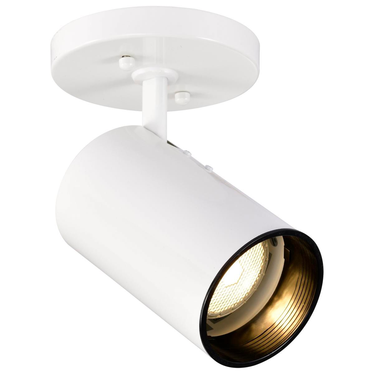 Image 2 1 Light - R20 - Straight Cylinder - White Finish more views
