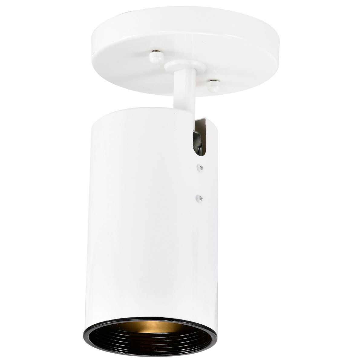 Image 4 1 Light - R20 - Straight Cylinder - White Finish more views