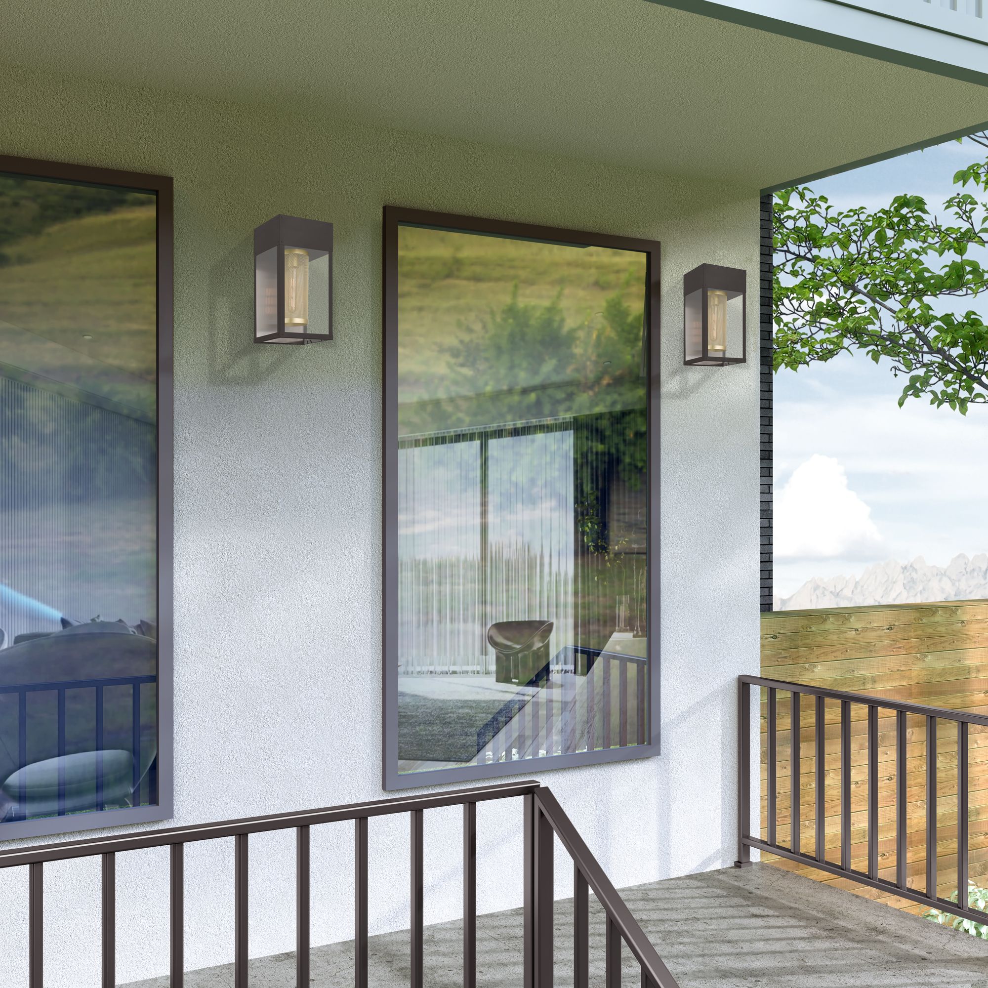 1 Light Reflector Outdoor Wall Light