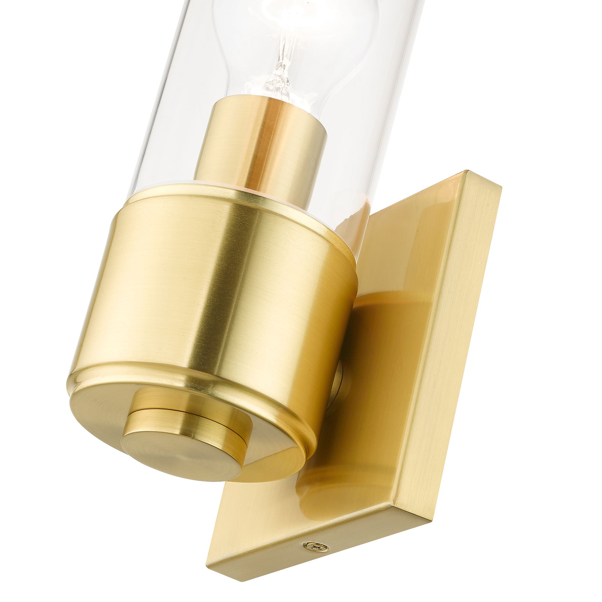 1 Light Satin Brass ADA Sconce
