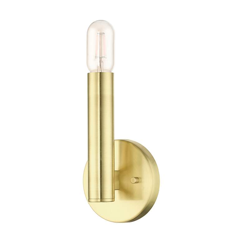 Image 3 1 Light Satin Brass ADA Sconce more views