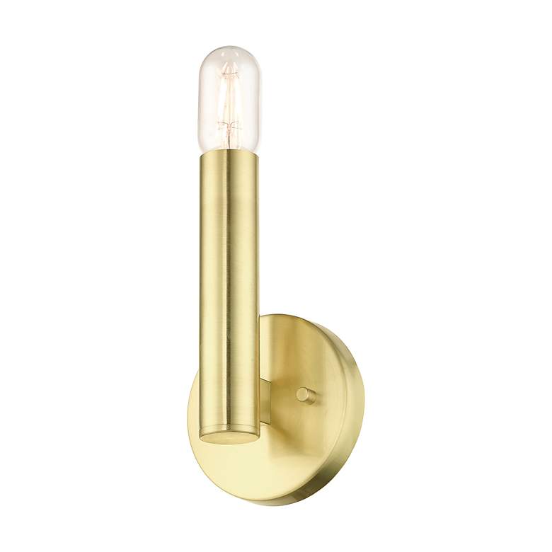 Image 4 1 Light Satin Brass ADA Sconce more views