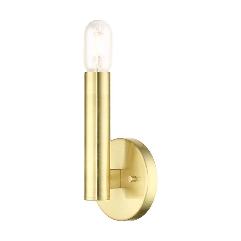 Image 6 1 Light Satin Brass ADA Sconce more views