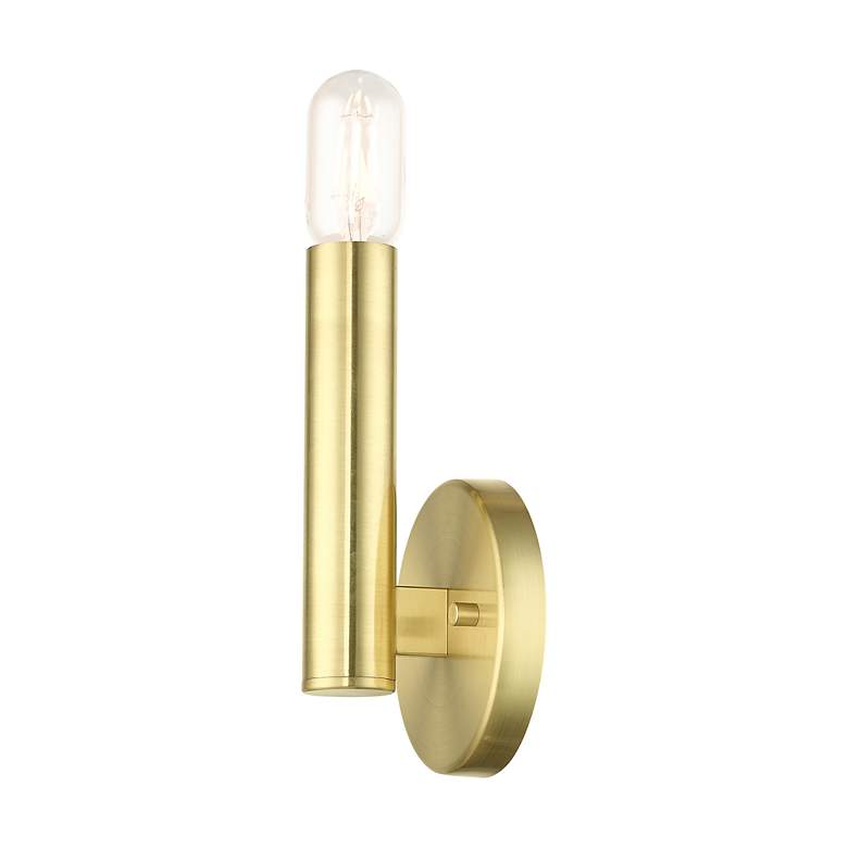 Image 7 1 Light Satin Brass ADA Sconce more views