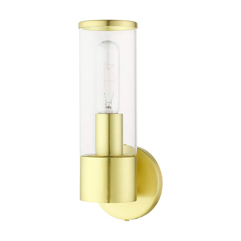Image 2 1 Light Satin Brass ADA Single Sconce more views