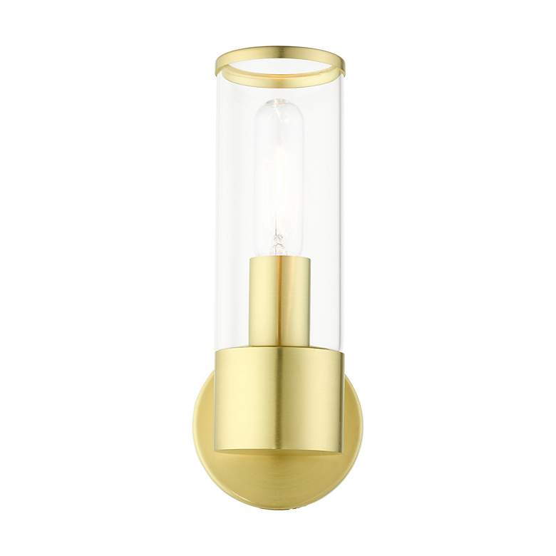 Image 3 1 Light Satin Brass ADA Single Sconce more views