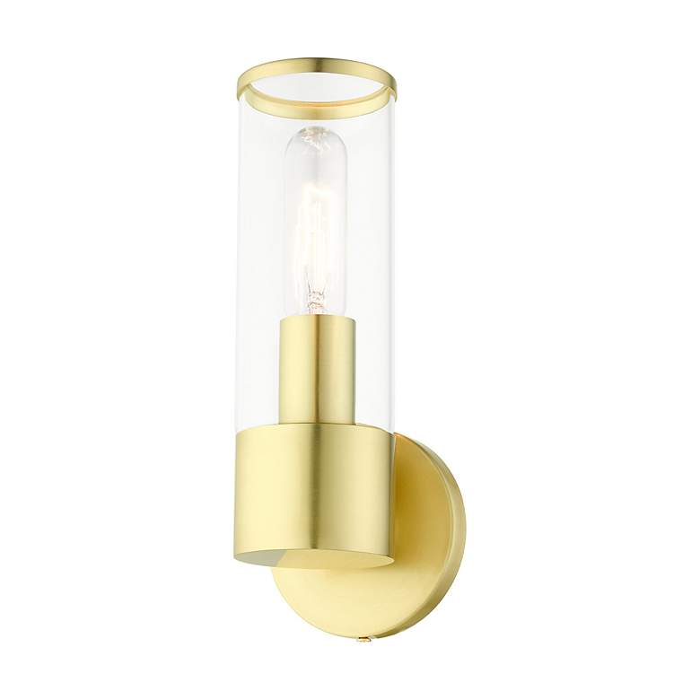 Image 4 1 Light Satin Brass ADA Single Sconce more views