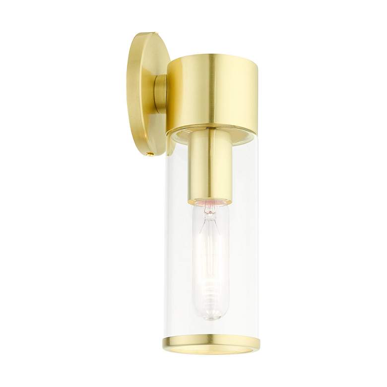 Image 7 1 Light Satin Brass ADA Single Sconce more views