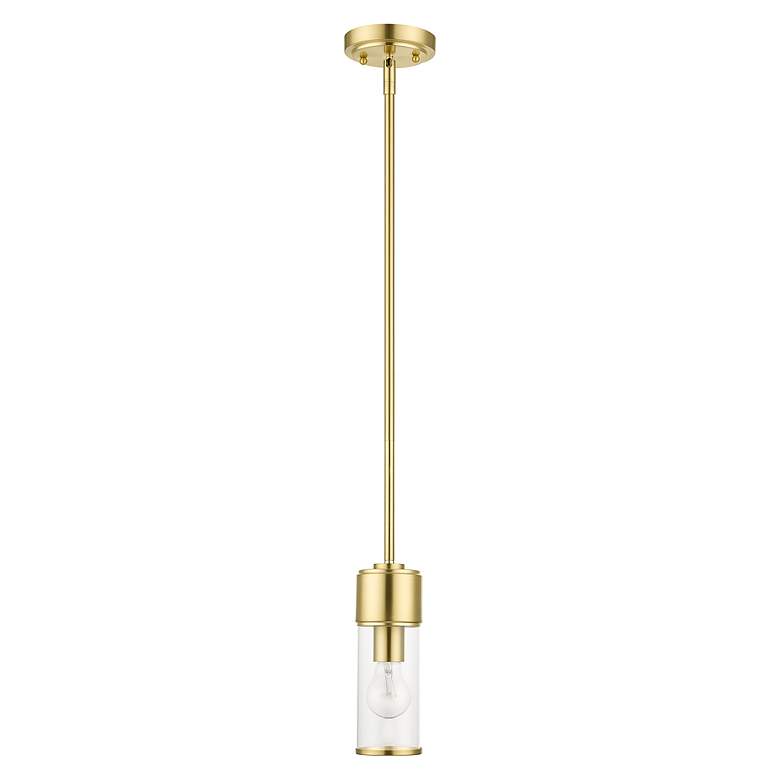 Image 3 1 Light Satin Brass Mini Pendant more views
