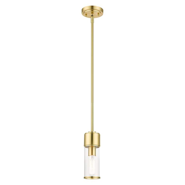 Image 4 1 Light Satin Brass Mini Pendant more views