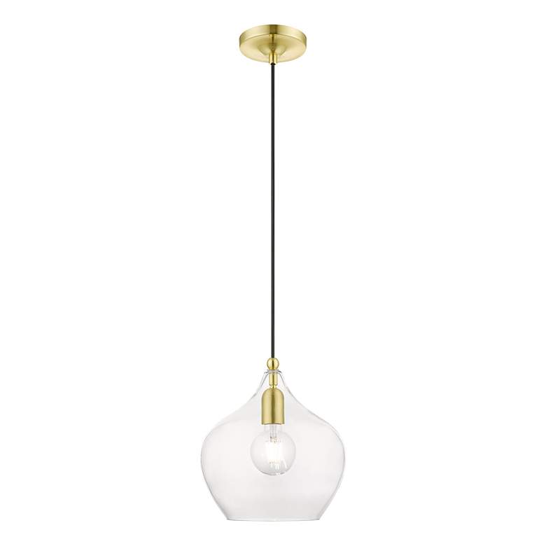 Image 4 1 Light Satin Brass with Polished Brass Accent Pendant more views