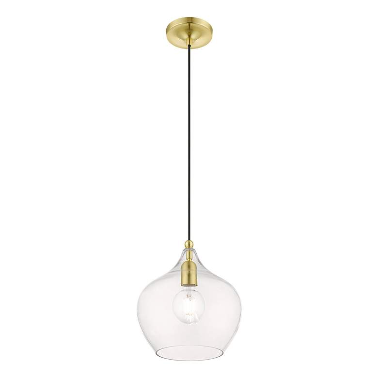 Image 6 1 Light Satin Brass with Polished Brass Accent Pendant more views