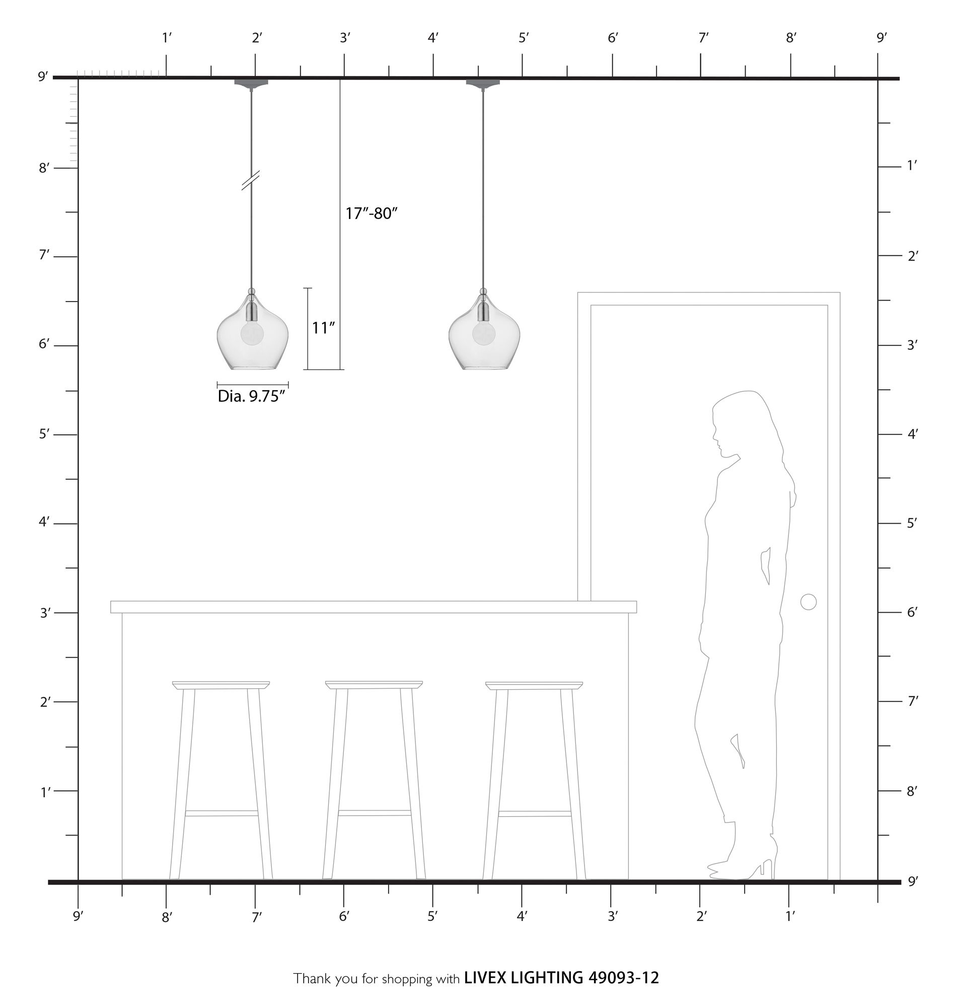 1 Light Satin Brass with Polished Brass Accent Pendant