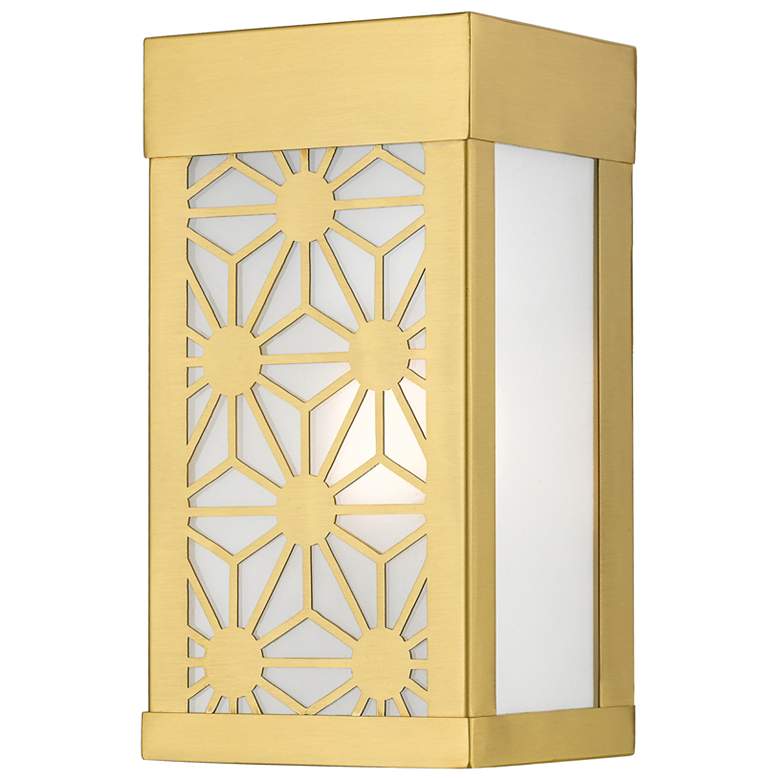 Image 1 1 Light Satin Gold Outdoor ADA Small Sconce