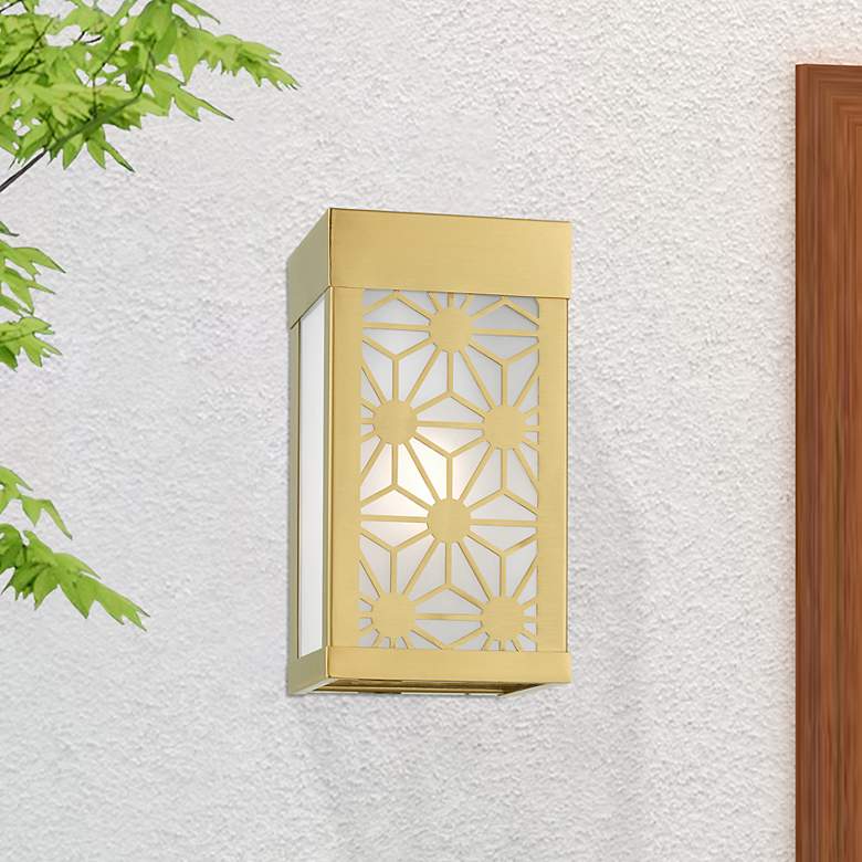 Image 1 1 Light Satin Gold Outdoor ADA Small Sconce